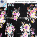 Beautiful woven floral printed satin fabric